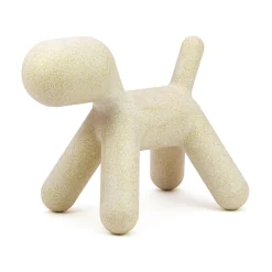 Clearance Décoration Puppy Medium Plastique Blanc /  L 56 Cm - Paillete : Edition Limitee Noel 2021 - Unisexe Déco Et Accessoires De Jardin