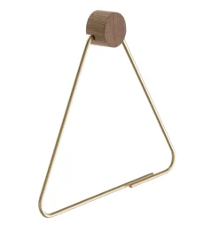 Fashion Derouleur De Papier Toilette Brass Bois Or Bois Naturel Metal - Unisexe Accessoires Salle De Bains