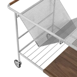 New Desserte Alima Nds1 Argent Metal / 90 X 42 X H 60 Cm - Unisexe Terrasses Et Balcons