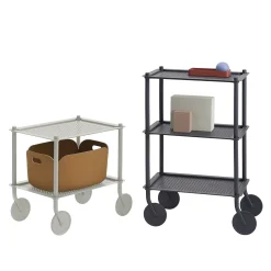 Outlet Desserte Flow Metal/ 2 Plateaux - Acier Gaufre - Unisexe Compléments D'Ameublement