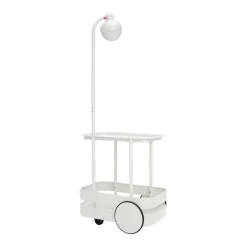 New Desserte Jolly Trolley Metal Gris / Lampe Sans Fil Recharge Usb - 78 X 55 X H 200 Cm - Unisexe Dessertes D'extérieur