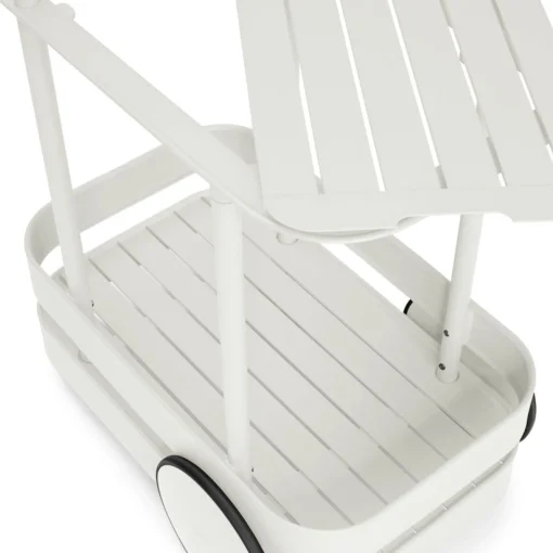 New Desserte Jolly Trolley Metal Gris / Lampe Sans Fil Recharge Usb - 78 X 55 X H 200 Cm - Unisexe Dessertes D'extérieur