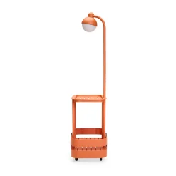 New Desserte Jolly Trolley Metal Orange / Lampe Sans Fil Recharge Usb - 78 X 55 X H 200 Cm - Unisexe Dessertes D'extérieur