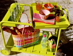 Fashion Desserte Luxembourg Metal Rouge / Aluminium - Unisexe Déco Et Accessoires De Jardin