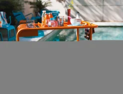Fashion Desserte Luxembourg Metal Rouge / Aluminium - Unisexe Déco Et Accessoires De Jardin