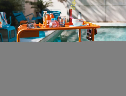 Fashion Desserte Luxembourg Metal Rouge / Aluminium - Unisexe Déco Et Accessoires De Jardin