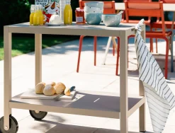 Store Desserte Quiberon Metal Beige / Support A Plancha - Unisexe Dessertes D'extérieur