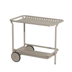 Sale Desserte Week-End Metal Beige / Aluminium - Roulettes - Unisexe Dessertes D'extérieur