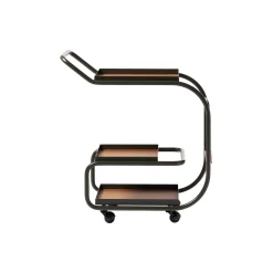 Hot Desserte Zenzero Metal Cuir Marron Vert / Cuir Recycle - Unisexe Compléments D'Ameublement