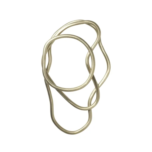 Fashion Dessous De Plat Pond Or Metal / Set De 3  Anneaux - - Unisexe Terrasses Et Balcons
