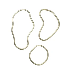 Fashion Dessous De Plat Pond Or Metal / Set De 3  Anneaux - - Unisexe Terrasses Et Balcons