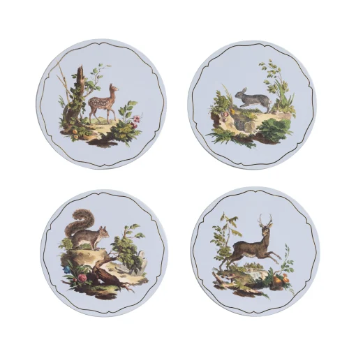 Hot Dessous De Verre Fauna Liege Blanc / Set De 4 - Liege - Unisexe Dessous De Plat