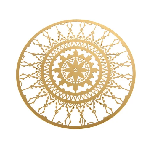 Flash Sale Dessous De Verre Italic Lace Metal Or / O 10 Cm - Lot De 4 - Unisexe Dessous De Plat
