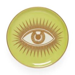 Online Dessous De Verre Le Wink Ceramique Bleu Rose Jaune Vert / Set De 4 - Porcelaine & Or - Unisexe Autour Du Vin
