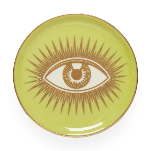 Online Dessous De Verre Le Wink Ceramique Bleu Rose Jaune Vert / Set De 4 - Porcelaine & Or - Unisexe Autour Du Vin