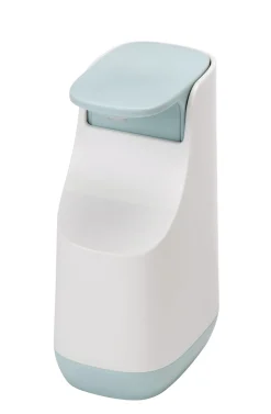 Clearance Distributeur De Savon Slim Plastique Blanc Bleu - Unisexe Accessoires Salle De Bains
