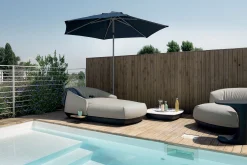Outlet Dormeuse Exterieur Brioni Outdoor Tissu/ L 101 X P 183 Cm - Rembourre - Unisexe Bains De Soleil Chaises Longues Et Hamacs