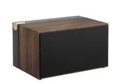 Shop Enceinte Bluetooth Pr 01 Metal Tissu Noir Bois Naturel / Avec Technologie Active Pression Reflex - Unisexe Enceintes Audio Son