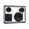 Shop Enceinte Large Verre Noir Transparent / L 42 X H 33 Cm - Verre Trempe - Unisexe Enceintes Audio Son