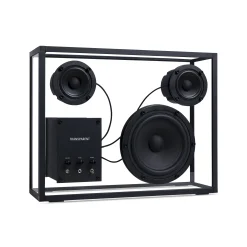 Shop Enceinte Large Verre Noir Transparent / L 42 X H 33 Cm - Verre Trempe - Unisexe Enceintes Audio Son