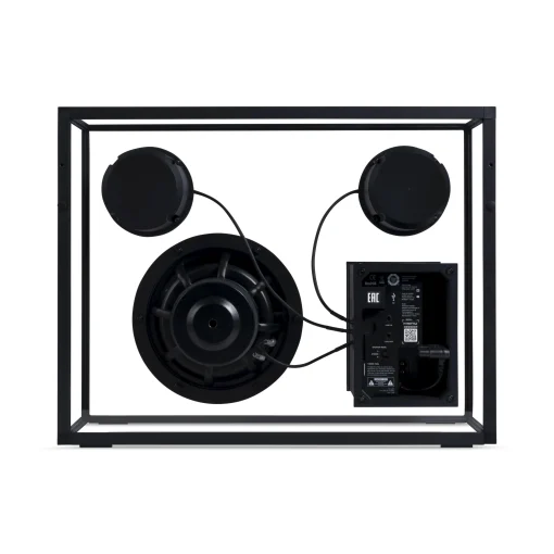 Shop Enceinte Large Verre Noir Transparent / L 42 X H 33 Cm - Verre Trempe - Unisexe Enceintes Audio Son