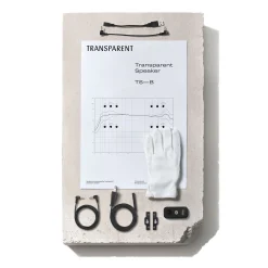Shop Enceinte Large Verre Noir Transparent / L 42 X H 33 Cm - Verre Trempe - Unisexe Enceintes Audio Son