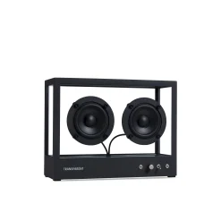 Fashion Enceinte Small Verre Noir Transparent / L 26 X H 20 Cm - Verre Trempe - Unisexe Enceintes Audio Son