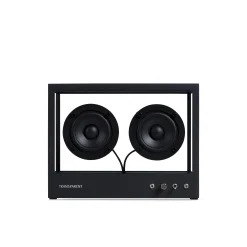 Fashion Enceinte Small Verre Noir Transparent / L 26 X H 20 Cm - Verre Trempe - Unisexe Enceintes Audio Son