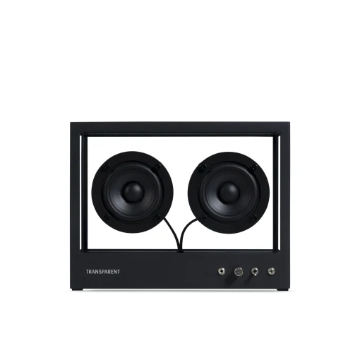 Fashion Enceinte Small Verre Noir Transparent / L 26 X H 20 Cm - Verre Trempe - Unisexe Enceintes Audio Son