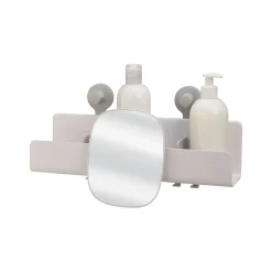 Sale Etagere De Douche Easystore Large Plastique/ L 40 Cm - Ventouses Puissantes / Miroir Amovible - Unisexe Accessoires Salle De Bains