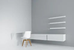 Best Etagere Mamba Light Bois/ Bureau Suspendu - Angle Gauche - L 134 X H 44 Cm - Unisexe Consoles
