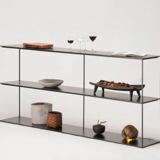Cheap Etagere Slim Irony Metal Noir / Console - L 180 X H 64 Cm - Unisexe Consoles
