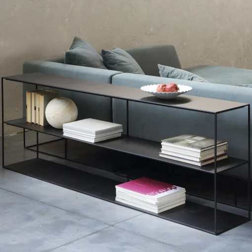 Cheap Etagere Slim Irony Metal Noir / Console - L 180 X H 64 Cm - Unisexe Consoles