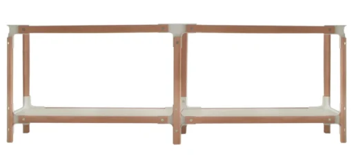 Shop Etagere Steelwood Metal Blanc Bois Naturel / H 54 Cm - Unisexe Meubles Tv