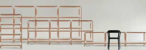 Shop Etagere Steelwood Metal Blanc Bois Naturel / H 54 Cm - Unisexe Meubles Tv