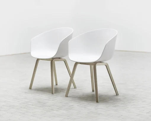 Online Fauteuil About A Chair Aac22 Plastique Bois / Chene Teinte - Unisexe Fauteuils De Bureau