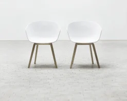 Online Fauteuil About A Chair Aac22 Plastique Bois / Chene Teinte - Unisexe Fauteuils De Bureau