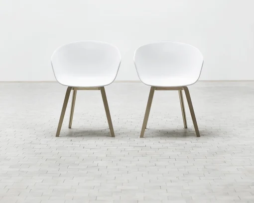 Online Fauteuil About A Chair Aac22 Plastique Bois / Chene Teinte - Unisexe Fauteuils De Bureau