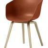 Best Fauteuil About A Chair Aac22 Plastique Orange Bois Naturel /- Unisexe Fauteuils De Bureau