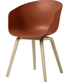 Best Fauteuil About A Chair Aac22 Plastique Orange Bois Naturel /- Unisexe Fauteuils De Bureau