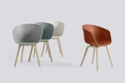 Best Fauteuil About A Chair Aac22 Plastique Orange Bois Naturel /- Unisexe Fauteuils De Bureau