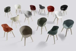 Best Fauteuil About A Chair Aac22 Plastique Orange Bois Naturel /- Unisexe Fauteuils De Bureau