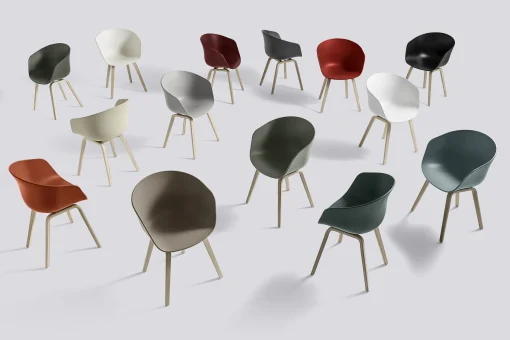 Best Fauteuil About A Chair Aac22 Plastique Orange Bois Naturel /- Unisexe Fauteuils De Bureau