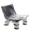 Store Fauteuil Bas Low Lita Plastique Blanc Noir / Edition Limitee 10 Ans - Unisexe Fauteuils De Jardin