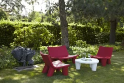 Store Fauteuil Bas Low Lita Plastique Blanc Noir / Edition Limitee 10 Ans - Unisexe Fauteuils De Jardin