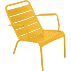 Flash Sale Fauteuil Bas Luxembourg Metal Jaune / Aluminium - Unisexe Fauteuils De Jardin