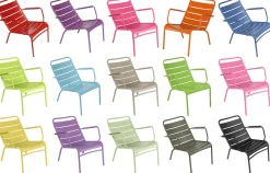 Flash Sale Fauteuil Bas Luxembourg Metal Marron Beige / Aluminium - Unisexe Fauteuils De Jardin