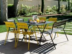 Cheap Fauteuil Bridge Empilable Monceau Metal Bleu / L 52 Cm - Unisexe Chaises De Jardin