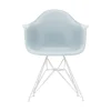 Sale Fauteuil Dar - Eames Plastic Armchair Plastique Bleu Gris / (1950) - Pieds Blancs - Unisexe Chaises De Jardin