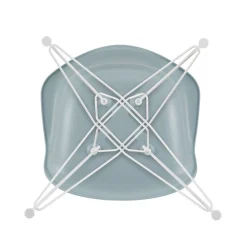 Sale Fauteuil Dar - Eames Plastic Armchair Plastique Bleu Gris / (1950) - Pieds Blancs - Unisexe Chaises De Jardin